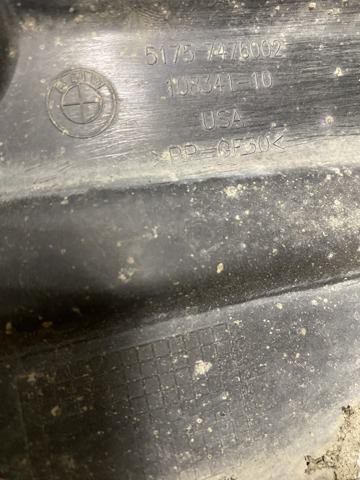 Захист днища, задній правий 51757476002 BMW