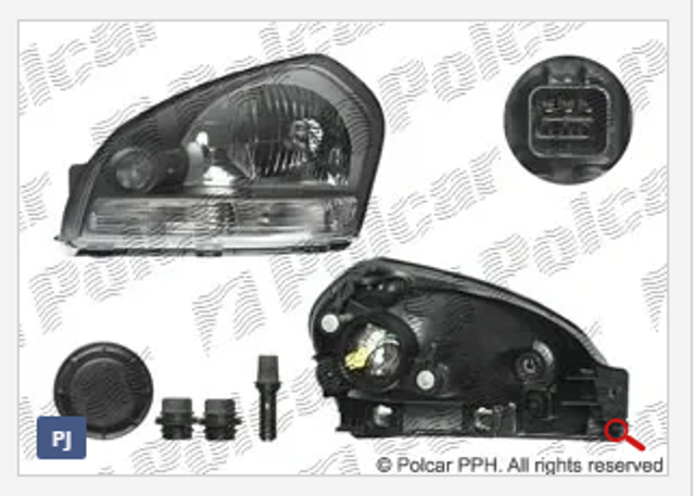 Фара передня права 404710E POLCAR