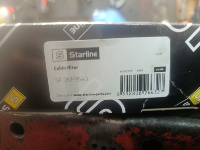 Внутрішньосалонний фільтр SF2KF9543 STARLINE
