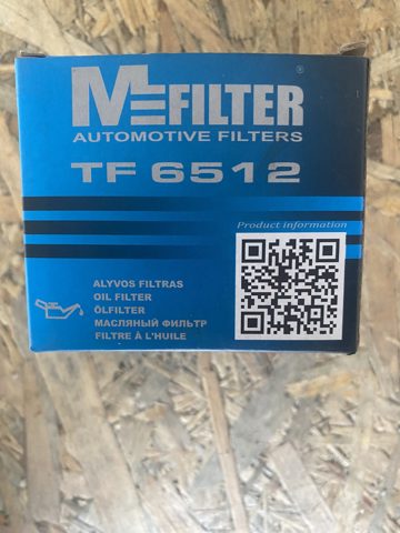 Масляний фільтр двигуна TF6512 MFILTER