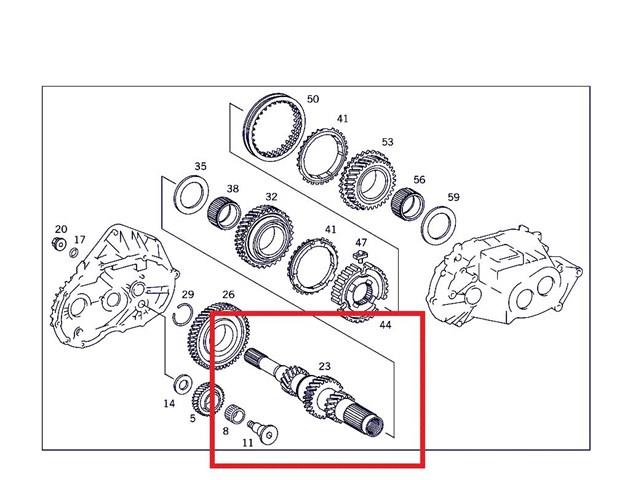 Вал первинний, коробки передач 1683620302 MERCEDES
