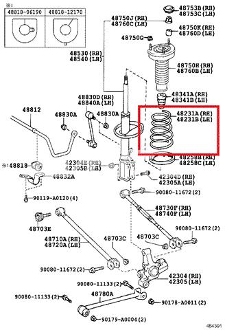 Пружина підвіски задня 4823106390 TOYOTA