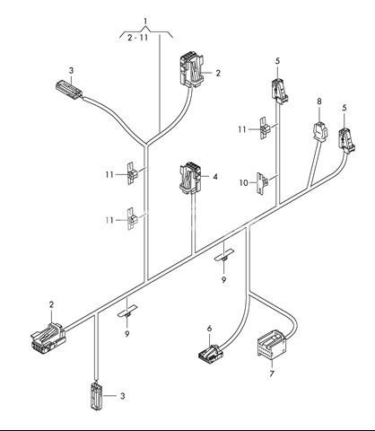 Електропроводка передніх дверей 4G5971693B VAG