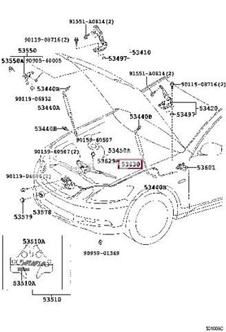 Трос замка капота 5363030330 TOYOTA