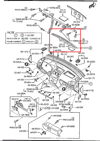 Обігрів вітрового скла GJ6A60121A MAZDA