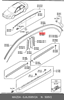 Молдинг опускного скла двері задньої, правої GJ6J508V2A MAZDA