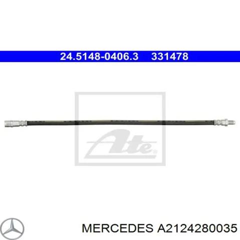Гнучка гальмівна трубка передня A2124280035 MERCEDES