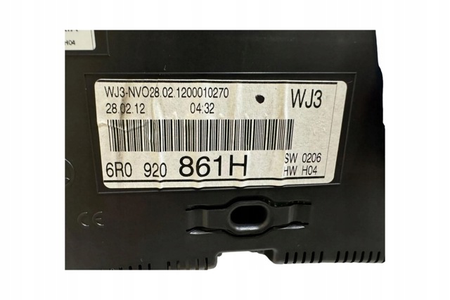 Приладова дошка-щиток приладів 6R0920861H VAG