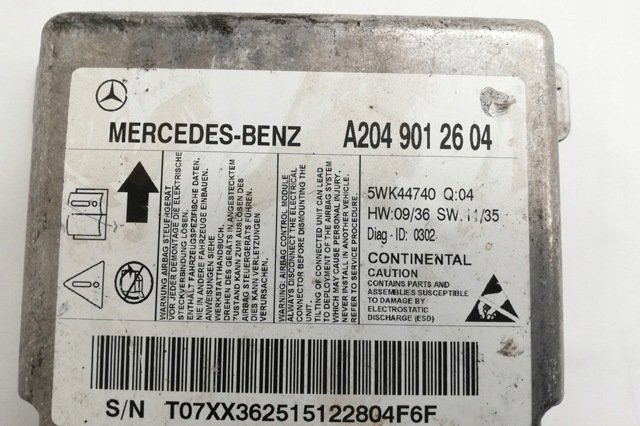 Модуль-процесор керування подушки безпеки A2049012604 MERCEDES