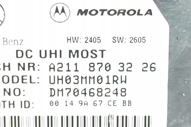 Блок керування телефоном A2118703226 MERCEDES