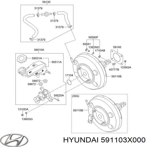 Підсилювач гальма вакуумний Hyundai Elantra 5