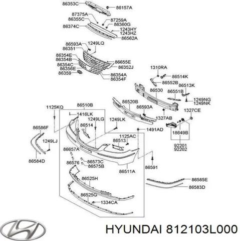 Фіксатор замка кришки багажника 812103L000 HYUNDAI
