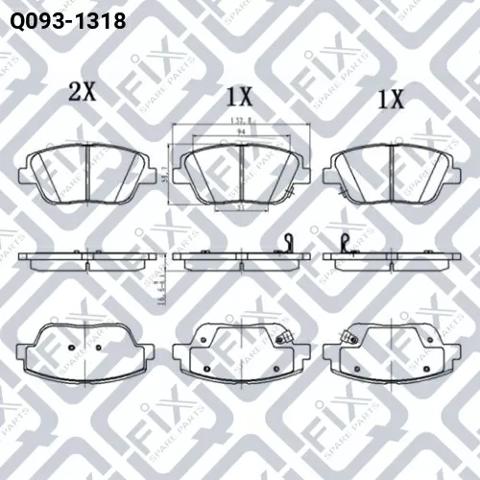 Тормозні колодки Q0931318 Q-FIX