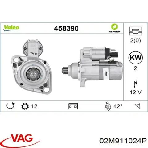Стартер 02M911024P VAG