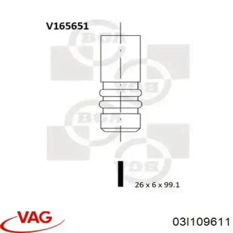 Випускний клапан двигуна 03L109611 VAG