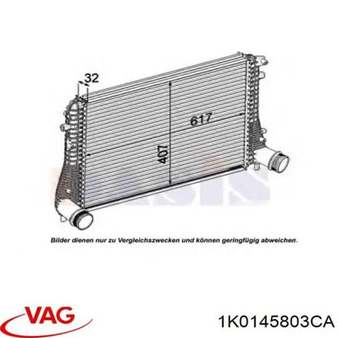 Радіатор інтеркулера 1K0145803CA VAG