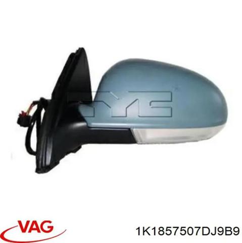 Бічне дзеркало заднього виду в зборі 1K1857507DJ9B9 VAG