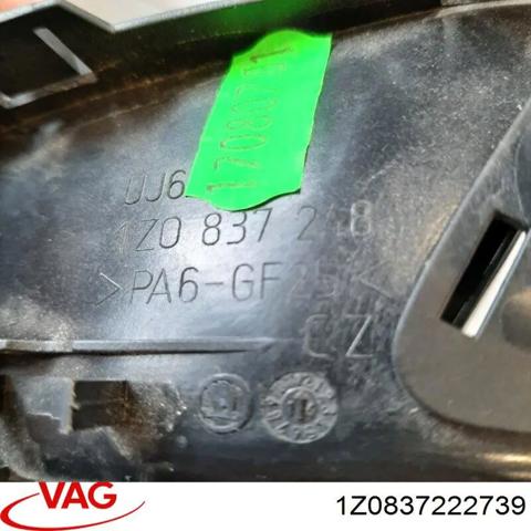 Ручка передньої двері внутрішня права 1Z0837222739 VAG