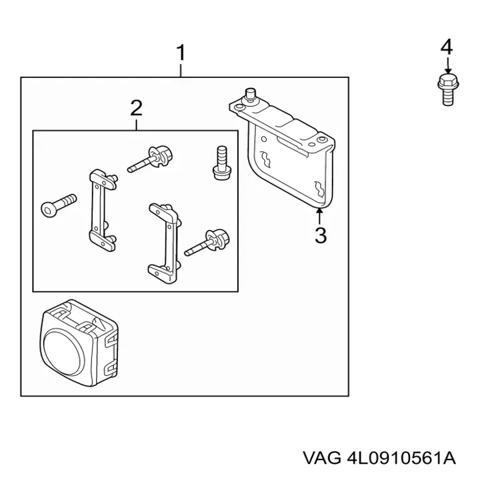 Радарний датчик дистанції 4L0910561A VAG