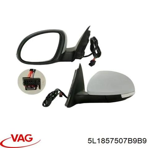 Бічне дзеркало заднього виду в зборі 5L1857507B9B9 VAG