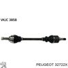 Ліва піввісь 32722X PEUGEOT