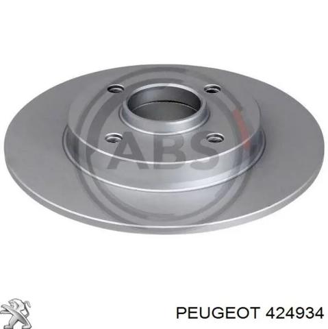 Bosch диск гальмівний задн (без, підш) citroen c3,c4 peugeot 207,307  (2499) 424934