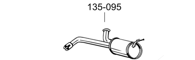 Глушник задній 135095 BOSAL