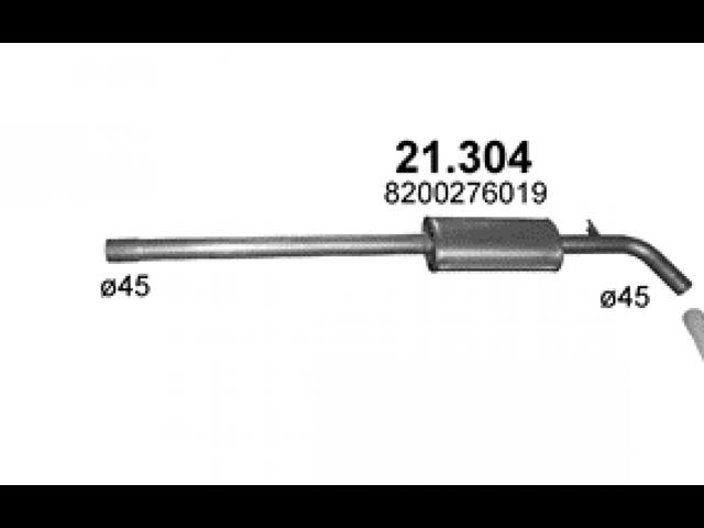 Середній глушник 21304 POLMOSTROW