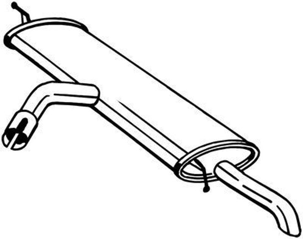 Глушник вихлопних газів кінцевий 220045 BOSAL