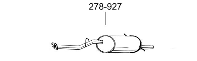 Глушник вихлопних газів кінцевий 278927 BOSAL