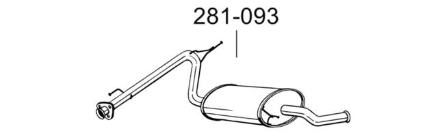 Глушник задній 281093 BOSAL