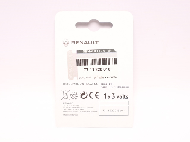 Батарейка брелока 7711220016 RENAULT