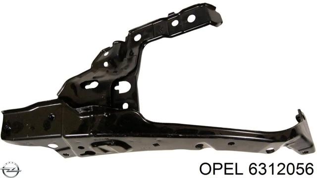Супорт радіатора правий/монтажна панель кріплення фар 6312056 OPEL