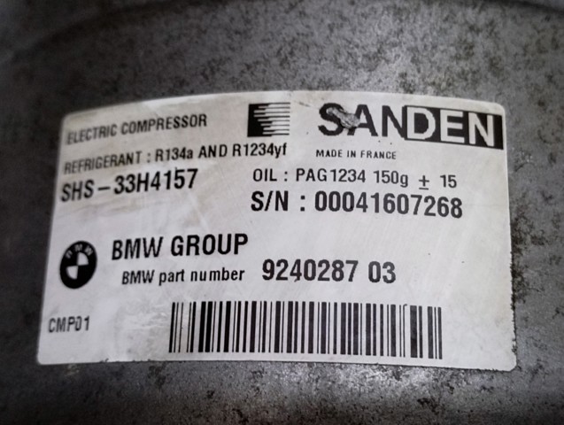 Компресор кондиціонера 64529345313 BMW
