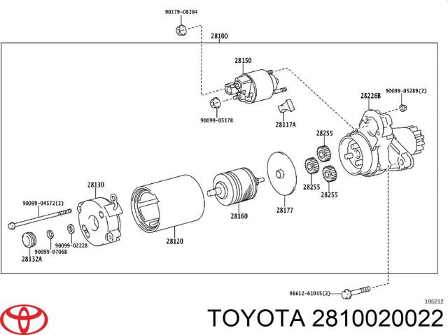 Стартер автомобільний 2810020022 TOYOTA