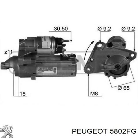 Стартер автомобільний 5802FG PEUGEOT