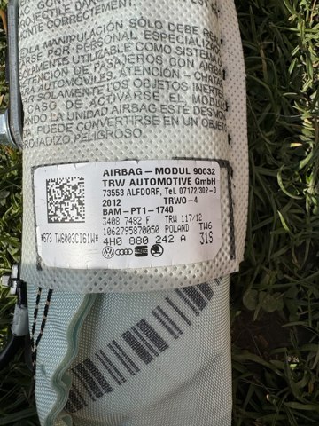 Подушка безпеки AIRBAG спинки сидіння, правого 4H0880242A VAG