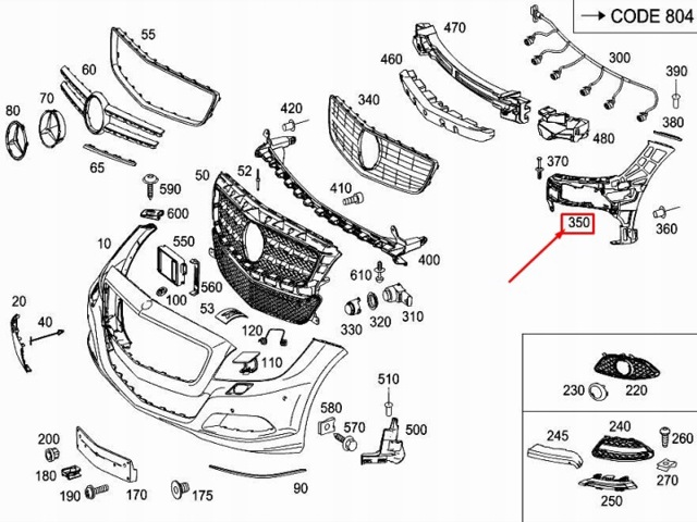 Кріплення бампера A2188850365 MERCEDES