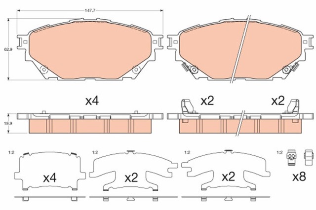 Гальмівні колодки ML252415 MITSUBISHI