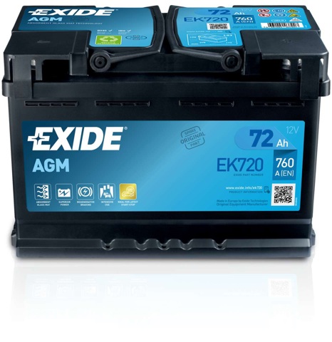 Авто акумулятор EK720 EXIDE