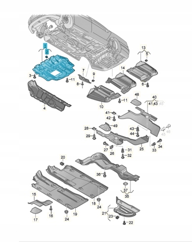 Захист піддона картера двигуна Volkswagen Passat B7