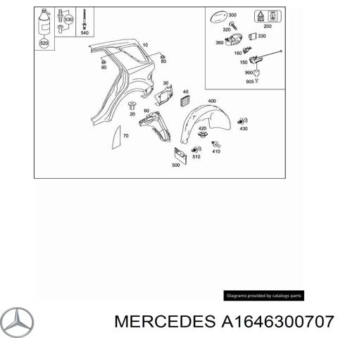 Бічна частина задня ліва A1646300707 MERCEDES