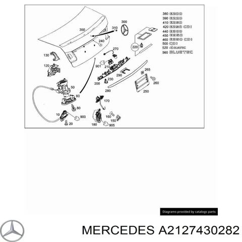 Молдинг кришки багажника A2127430282 MERCEDES