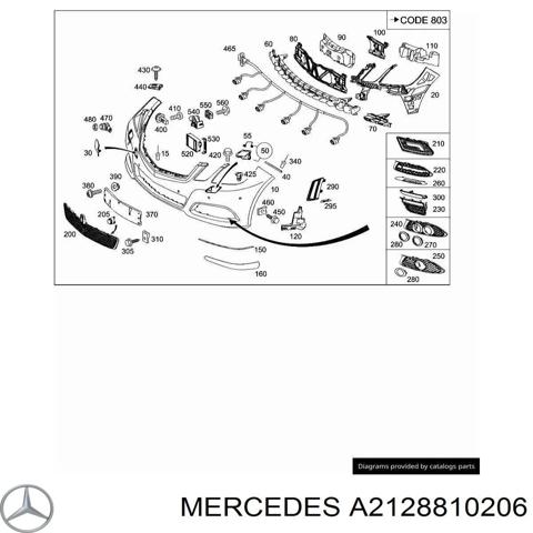 Напрямна переднього бампера, права A2128810206 MERCEDES