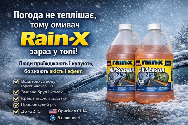 Обмив вітрового скла (омивач) 5066517 RAIN-X