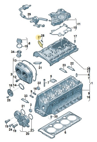 Регулятор фаз газорозподілу 06E103697L VAG