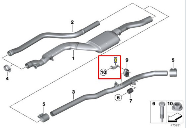 Подушка кріплення глушника 18307807117 BMW