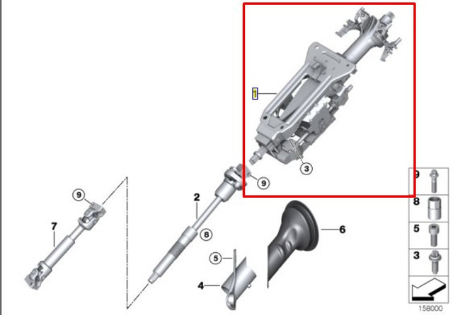 Колонка рульова 32306786254 BMW