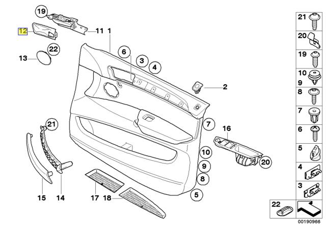 Накладка ручки дверей 51416973735 BMW