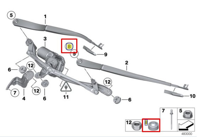 Болт піддона 52108119867 BMW